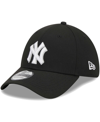 New Era Men's  Black New York Yankees Logo 39thirty Flex Hat In Black