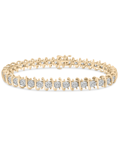 Macy's Diamond Tennis Bracelet (3 Ct. T.w.) In 10k Gold, Created For  In Yellow Gold