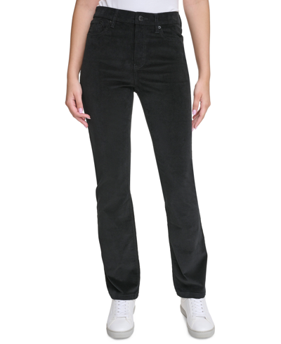 Calvin Klein Jeans Est.1978 Women's High-rise Bootcut Corduroy Pants In Black