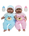 JC TOYS BERENGUER BOUTIQUE TWINS 13" AFRICAN AMERICAN BABY DOLLS