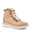 Cliffs By White Mountain Hallett Faux Fur Lined Lace-up Boot In Wheat