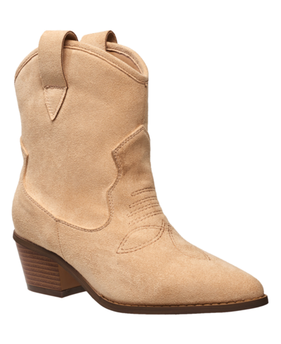 French Connection Women's Carrire Cowboy Booties In Taupe