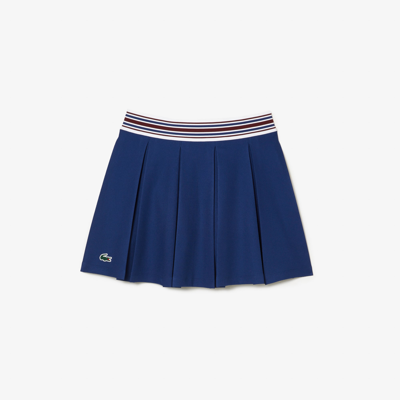 Lacoste Piquã© Sport Skirt With Liner - 40 In Blue