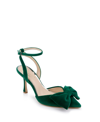 Jewel Badgley Mischka Yanna Pointed Toe Pump In Green Velvet