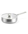 Oxo Mira Tri-ply Stainless Steel 11" Saute Pan With Lid In Stainless Steel