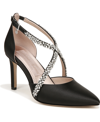 Naturalizer Pnina Tornai For  Sevgi Pointed Toe Pump In Black Satin Fabric