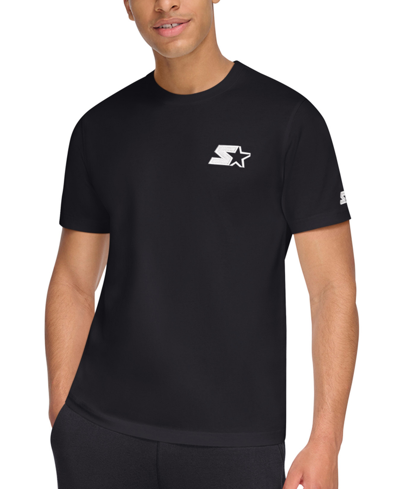 Starter Men's Classic-fit Embroidered Logo Graphic T-shirt In Black