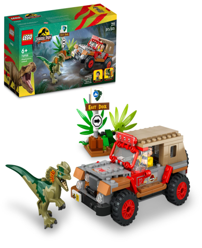 Lego Kids' Jurassic Park Dilophosaurus Ambush 76958 Building Toy Set 211 Pieces In Multicolor