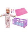 LITTLE DARLINGS CRIB TIME FUN 12" DOLL PLAYSET, NEW ADVENTURES, CHILDREN'S PRETEND PLAY