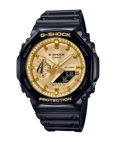 G-shock Men's Two-hand Quartz Analog Digital Black Resin Watch, 45.4mm, Ga2100gb-1a