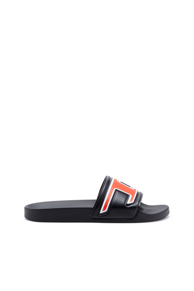 Diesel Sa Mayemi D Logo Detailed Slides In Black