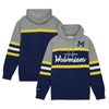 Mitchell & Ness Men's  Navy Michigan Wolverines Head Coach Pullover Hoodie In Navy