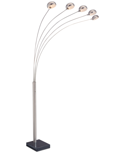 Lite Source 5 Multi-lite Metal Arc Floor Lamp In Silver