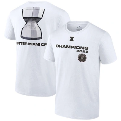Fanatics Branded  White Inter Miami Cf 2023 Leagues Cup Champions Locker Room T-shirt