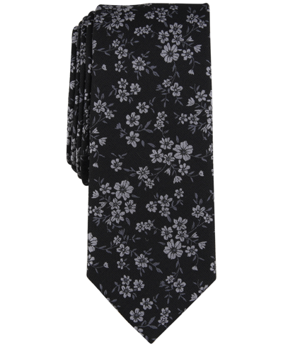 Bar Iii Men's Kelso Floral Tie, Created For Macy's In Black