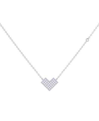 Luvmyjewelry One Way Arrow Diamond Necklace In Sterling Silver In Grey
