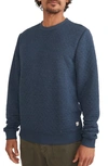 Shop Marine Layer Corbet Quilted Sweatshirt In Mid Blue