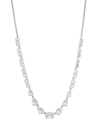 Eliot Danori Silver-tone Mixed Crystal 15" Adjustable Statement Necklace, Created For Macy's In Silver