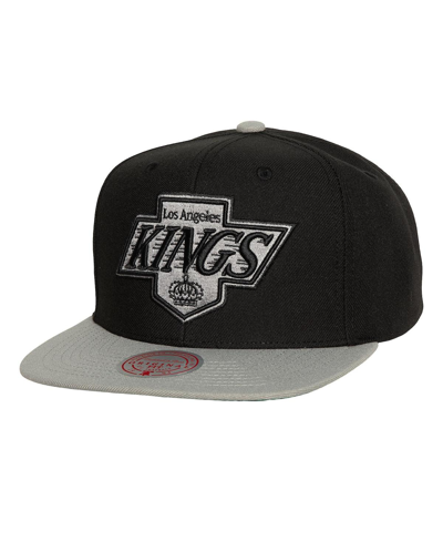 Mitchell & Ness Men's  Black Los Angeles Kings Core Team Ground 2.0 Snapback Hat