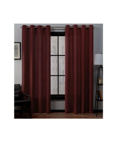 Exclusive Home Loha Linen Grommet Top Window Curtain Panel Pair In Natural