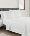 Sunham Microfiber Easy Care Solid 4-pc. Sheet Set, California King In White