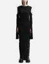 Rick Owens Knitted Virgin Wool Maxi Dress In Black