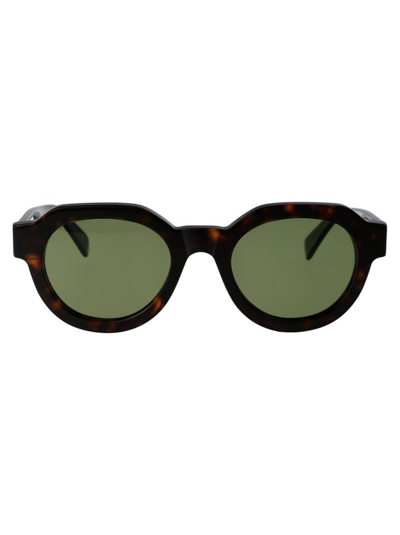 Retrosuperfuture Vostro Round Frame Sunglasses In Brown