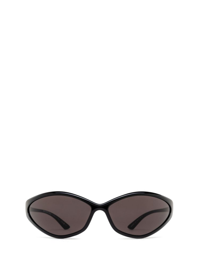 Balenciaga Eyewear 90s Oval Frame Sunglasses In Black