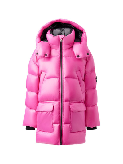 Mackage Little Kid's Lustrous Down Puffer Jacket In Lotus