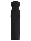 Herve Leger Icon Chevron Bustier Gown In Black