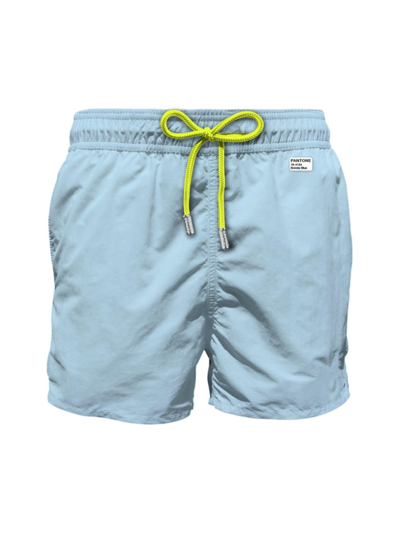 Mc2 Saint Barth Men's Lighting Trouserone Swim Short In Sky