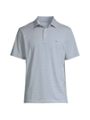 Vineyard Vines Men's Tri-bradley Stripe Sankaty Polo Shirt In Turf Green