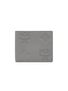 Mcm Men's Aren Maxi Monogram Leather Bifold Wallet In Cloud Burst