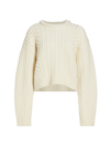 RE/DONE WOMEN'S CABLE-KNIT WOOL SWEATER