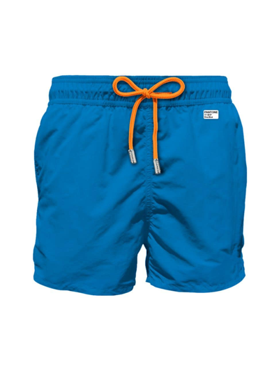 Mc2 Saint Barth Men's Lighting Pantone Swim Shorts In Bluette