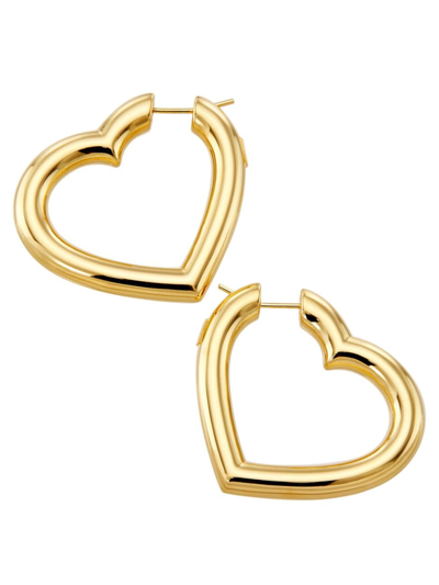 Saks Fifth Avenue Women's 14k Yellow Gold Medium Heart Hoop Earrings