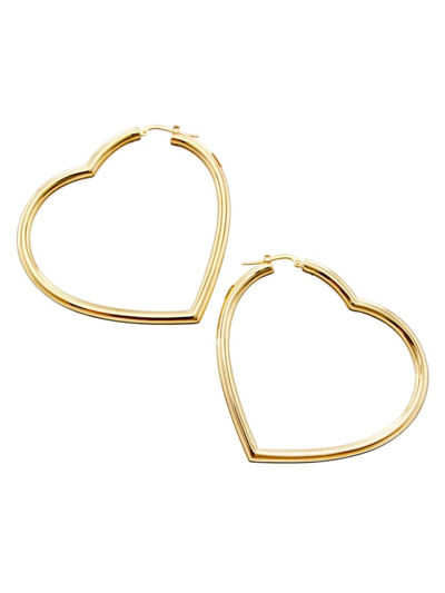 Saks Fifth Avenue Women's 14k Yellow Gold Large Heart Hoop Earrings
