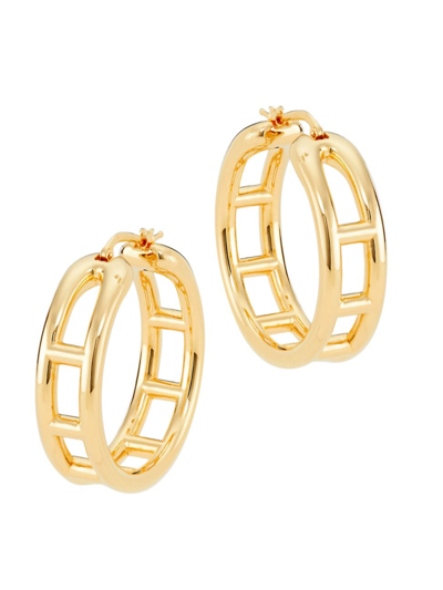 Saks Fifth Avenue Women's 14k Yellow Gold Double-row Hoop Earrings