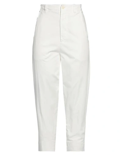 Virna Drò® Virna Drò Woman Pants Ivory Size 8 Cotton, Elastane In White