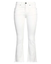 Siste's Woman Pants White Size 6 Cotton, Elastane