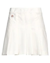 Dickies Woman Mini Skirt Cream Size M Polyacrylic, Cotton In White