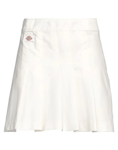 Dickies Woman Mini Skirt Cream Size M Polyacrylic, Cotton In White