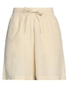 Jjxx By Jack & Jones Woman Shorts & Bermuda Shorts Ivory Size L Cotton, Linen In White