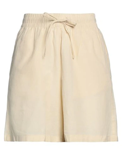 Jjxx By Jack & Jones Woman Shorts & Bermuda Shorts Ivory Size L Cotton, Linen In White