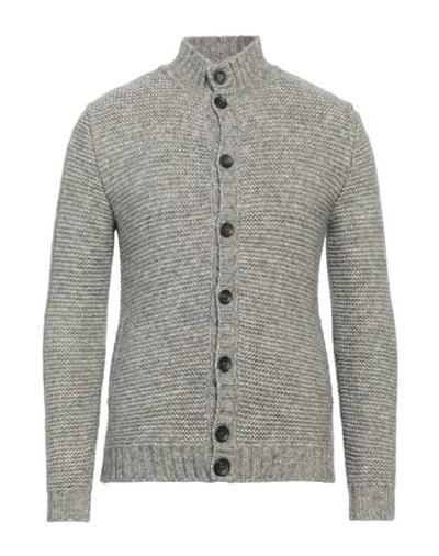 Zanone Man Cardigan Grey Size 40 Cotton, Alpaca Wool, Virgin Wool