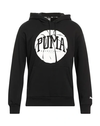 Puma Man Sweatshirt Black Size M Cotton, Polyester