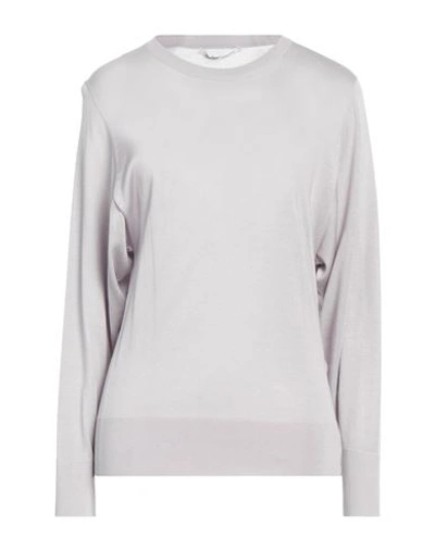 Agnona Woman Sweater Lilac Size S Silk In Gray