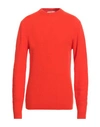 Wool & Co Man Sweater Coral Size Xl Wool, Polyamide In Red