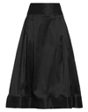 Rossopuro Woman Midi Skirt Black Size Xs Polyester, Nylon, Elastane