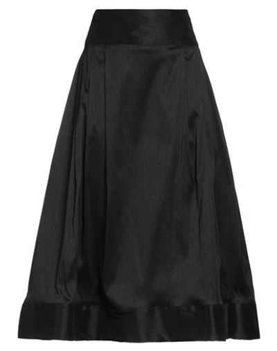 Rossopuro Woman Midi Skirt Black Size Xs Polyester, Nylon, Elastane